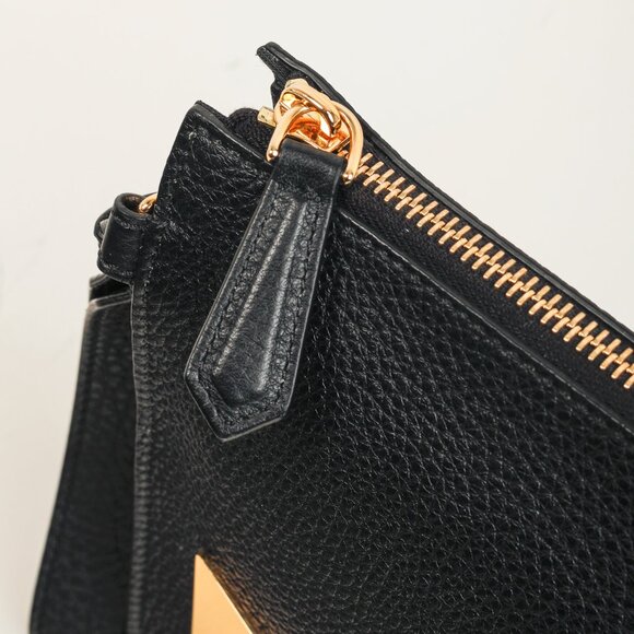 Fendi Monster Black Pebbled Leather Large Clutch - Picture 8 of 12